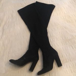 Black, Suede, Over-the-Knee, Steve Madden Boots!